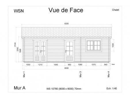 Chalet en bois VENDEE 48m2 WS10780 par WSN