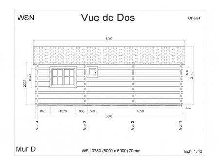 Chalet en bois VENDEE 48m2 WS10780 par WSN