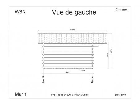 Abri en bois CHARENTE 19,8m2 WS11848 par WSN