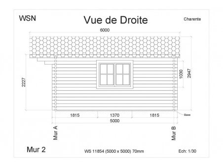 Bungalow en bois CHARENTE 25m2 WS11854 par WSN