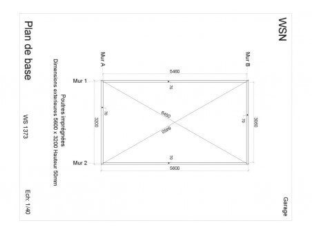 Garage 19,72m² WS1373 par WSN