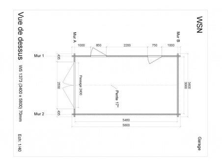 Garage 19,72m² WS1373 par WSN