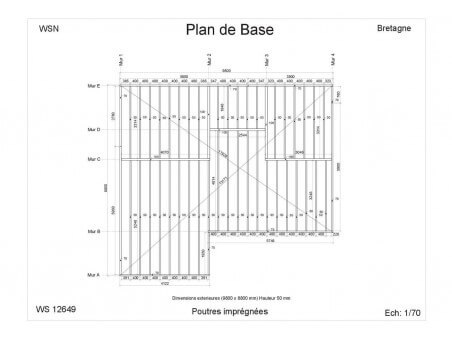 Chalet en bois Bretagne 90m2 WS12649 par WSN