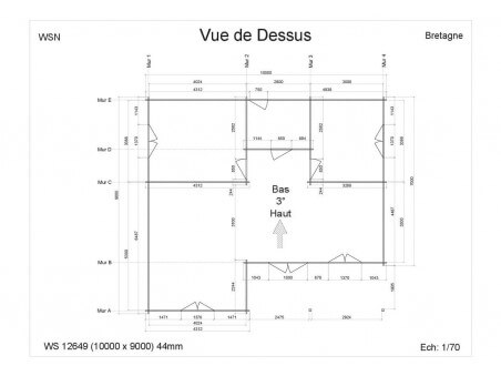 Chalet en bois Bretagne 90m2 WS12649 par WSN