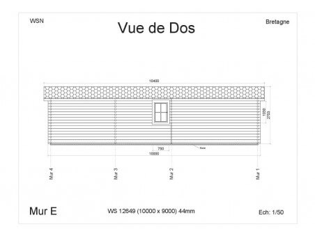 Chalet en bois Bretagne 90m2 WS12649 par WSN