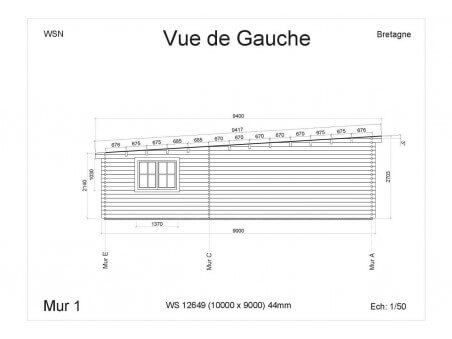 Chalet en bois Bretagne 90m2 WS12649 par WSN