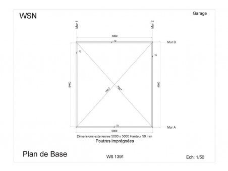 Garage 1 porte 30.16m2 WS1391 par WSN