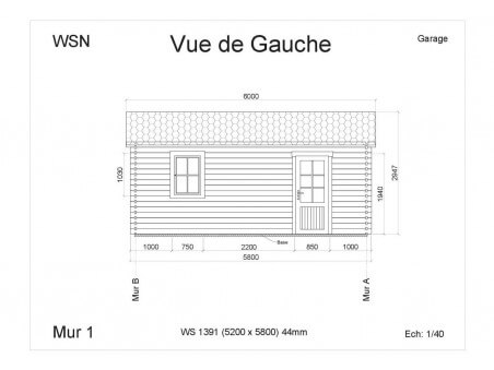 Garage 1 porte 30.16m2 WS1391 par WSN