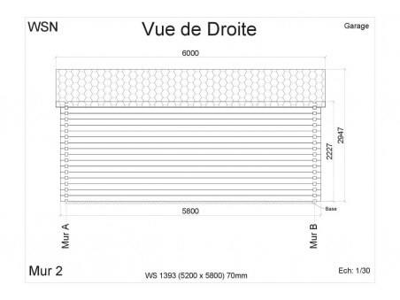 Garage 1 porte 30.16m2 WS1393 par WSN