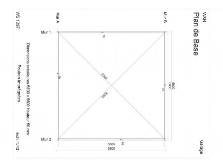 Garage 1 porte 36m2 WS1397 par WSN