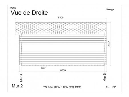 Garage 1 porte 36m2 WS1397 par WSN