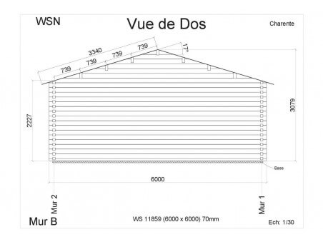 Bungalow en bois CHARENTE 36m² WS11859 par WSN