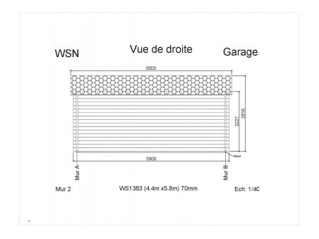 Garage 1 porte 25,52m² WS1383 par WSN