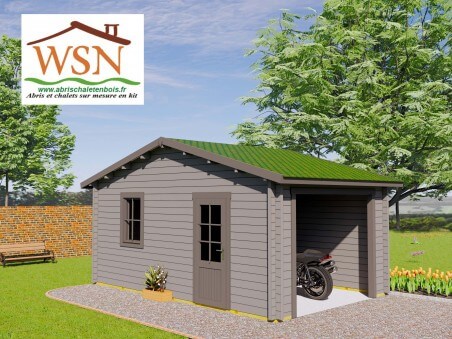 Garage 19.8m² Dim. 3600x5500-44 passage 2400x2000 GA8010-24 par WSN