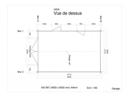 Garage 24m² WS687 par WSN