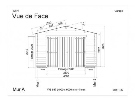 Garage 24m² WS687 par WSN