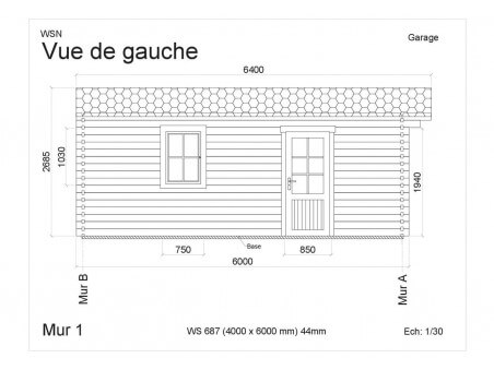 Garage 24m² WS687 par WSN