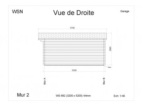 Garage 17m²   Dim. (3200X5200-44mm)