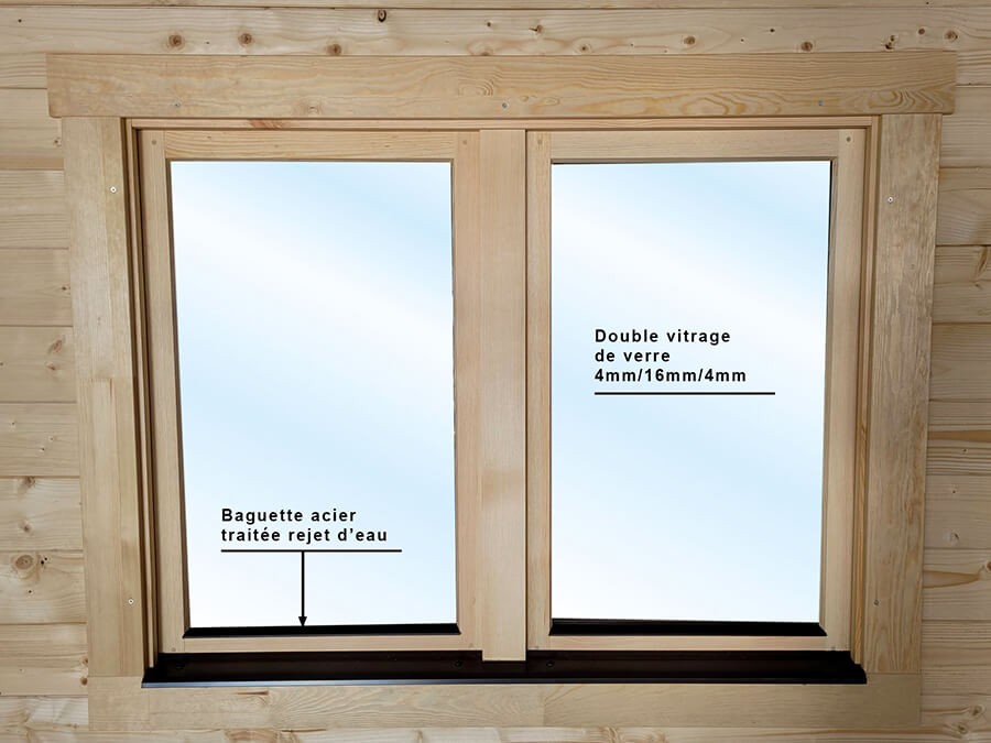 Abri de jardin bois panneaux 16mm EDEN 16 - 2.46 m2 de 1,9 x 1,9m Option  Montage a domicile possible