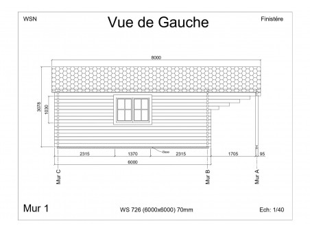 Chalet en bois  FINISTERE 36m² par WSN