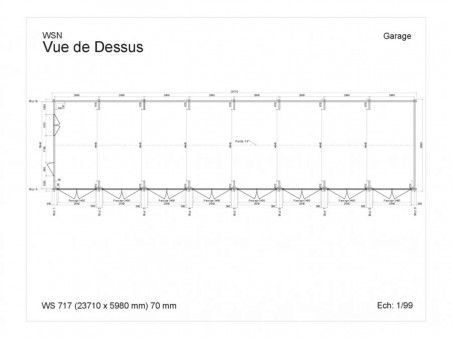 Garage en bois WS 717 par WSN - Vue du dessus