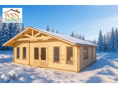 Chalet en bois  CHARENTE 48m² Dim. (8000x6000-44mm) WS 11870