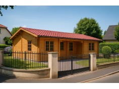 Chalet en bois  HERAULT 72m² Dim. (10000X7200-44/150/44)