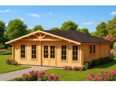 Chalet en bois  Charente 72m²  Dim. (9000x8000-44mm)