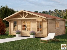 Bungalow en bois  CHARENTE 36m² Dim. (6000X6000-44mm)