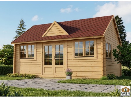Bungalow en bois  VOSGES 36m² Dim. (6000X6000-44mm)