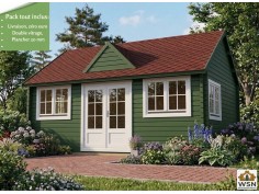 Bungalow en bois  VOSGES 36m² Dim. (6000X6000-44mm)