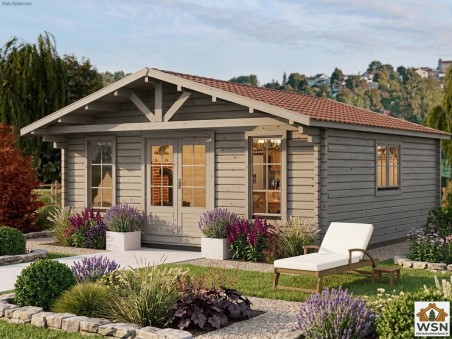 Bungalow en bois CHARENTE 36m² Dim. (6000X6000-70mm)