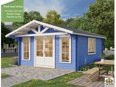 Bungalow en bois  CHARENTE 25m² Dim. (5000X5000-44mm)