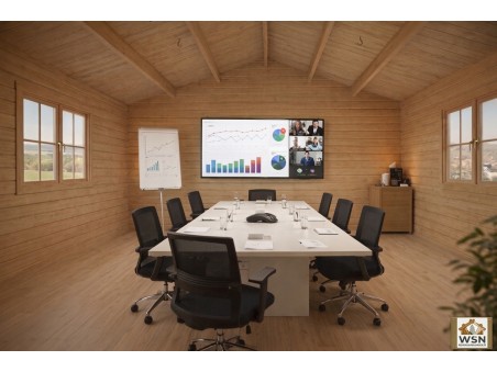 Bungalow en bois  FINISTERE 36m² Dim.  (6000x6000-44mm)