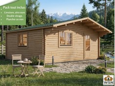 Bungalow en bois  VAR 36m² Dim.  (6000X6000-44mm)