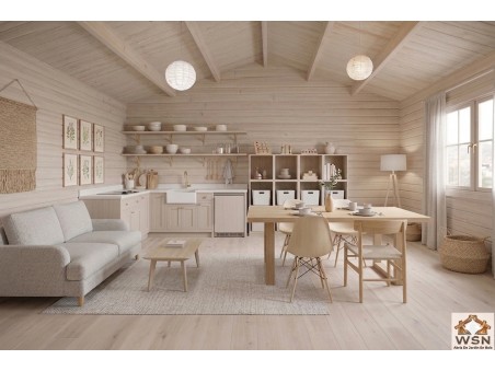 Bungalow en bois  AVEYRON 30m² Dim. (6000X5000-44mm)