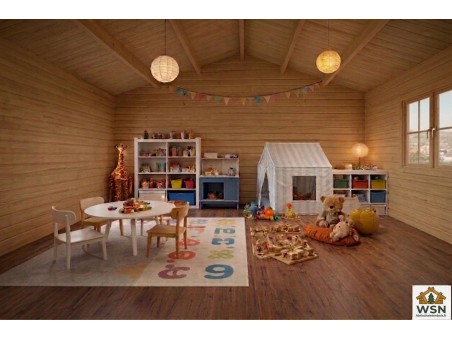 Bungalow en bois  AVEYRON 30m² Dim. (6000X5000-44mm)