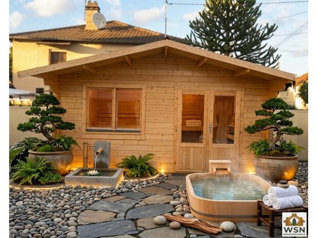 Bungalow en bois  AVEYRON 30m² Dim. (6000X5000-44mm)