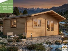 Bungalow en bois  AVEYRON 30m² Dim. (6000X5000-44mm)