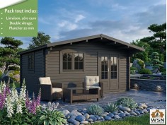 Bungalow en bois  AVEYRON 25m² Dim. (5000X5000-44mm)