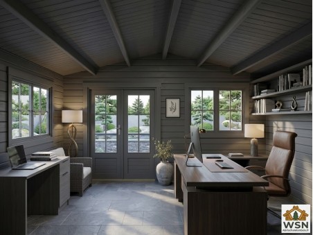 Bungalow en bois  AVEYRON 25m² Dim. (5000X5000-44mm)