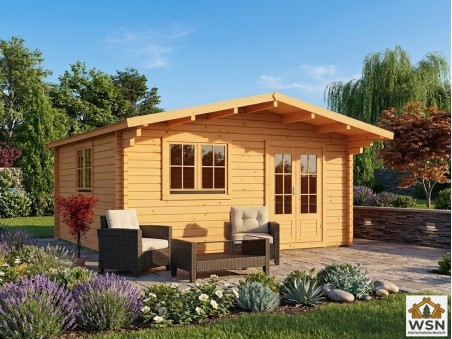 Bungalow en bois  AVEYRON 20m² Dim.  (5000X4000-70mm)