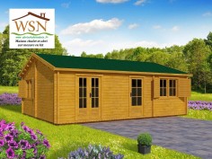 Chalet en bois VENDEE 48m² Dim. (8000x6000-44mm)