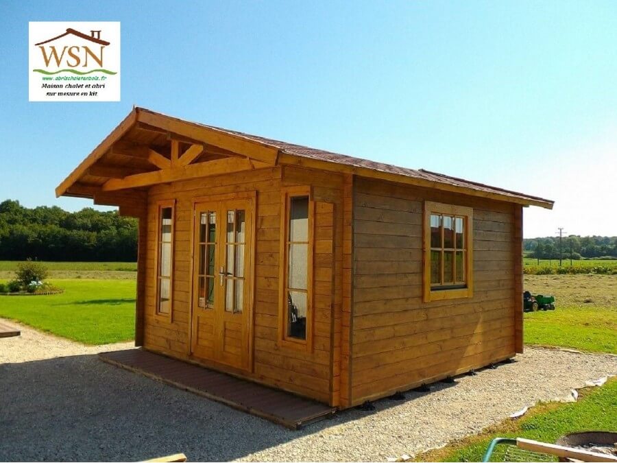 Chalet de jardin bois JULIA 16m2 - 44mm