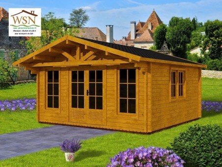 Bungalow en bois  CHARENTE 25m² Dim. (5000X5000-44mm)