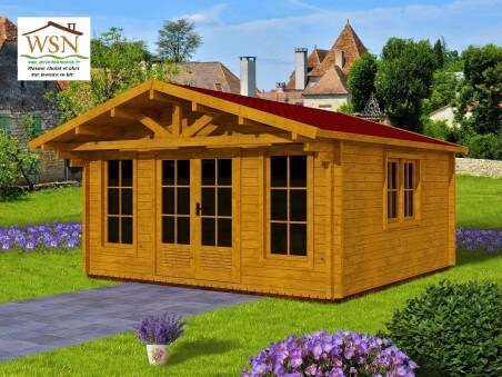 Bungalow en bois  CHARENTE 30m²  Dim. (6000X5000-44mm)