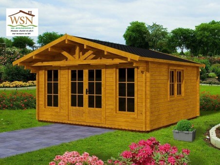 Bungalow en bois  CHARENTE 30m²  Dim. (6000X5000-44mm)