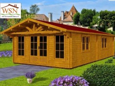 Chalet en bois  CHARENTE 48m² Dim. (6000x7996-44mm)