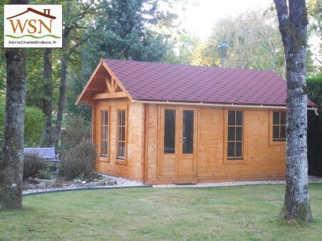 Bungalow en bois  JURA 24,84m2  Dim. (5400X4600-44mm)