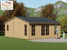 Bungalow en bois  VOSGES 42m² Dim.  (6000X7000-44mm)